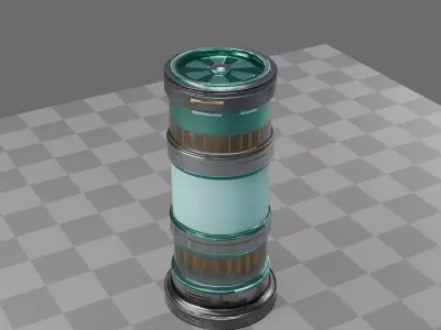 Sci-Fi Reactor Core Cylinder 3D model