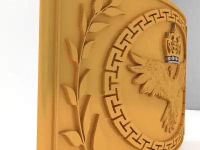  belt buckle eagle style 3d model  3D print model