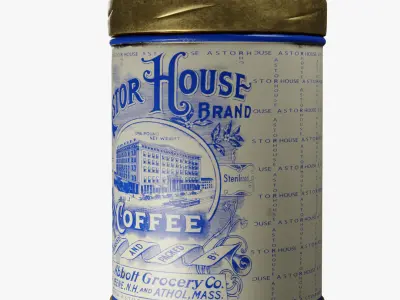  Vintage Coffee Can 3D model