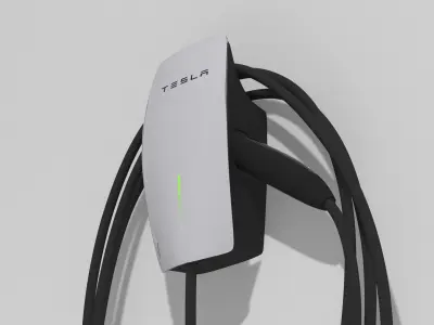 Tesla Wall Connector Gen 3  Low-poly 3D model