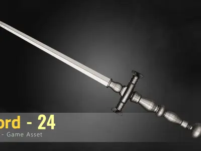 Sword-24 Low-poly 3D model