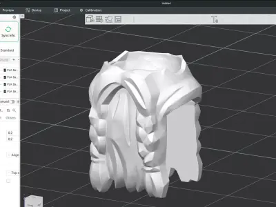 Custom3Dprint Minifigure Accessory - Minifigure Beard S1 - 05 3D print model