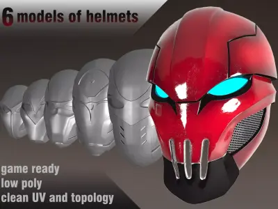 helmet Low-poly 3D model order