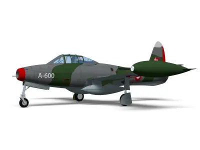 Republic F-84 Thunderjet 3D model purchase