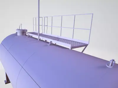Petroleum storage tank Low-poly 3D model