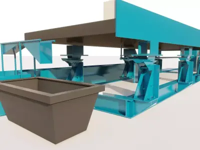 gold mining shaker table 3D Model 3D model