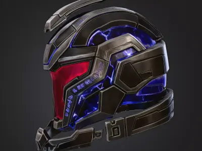Void Templar Helmet Futuristic 3D Printable Armor 3D model