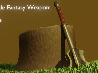 Simple Fantasy Mace Low-poly 3D model