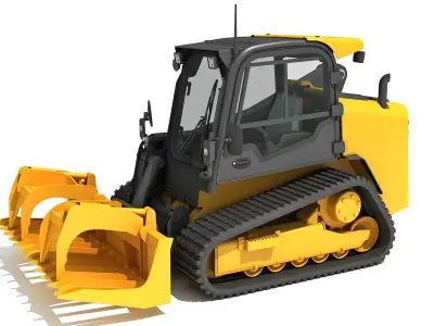 Manure Fork Skid Steer Loader 3D model