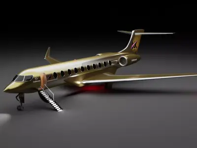 Gulfstream G700 Low-poly 3D model
