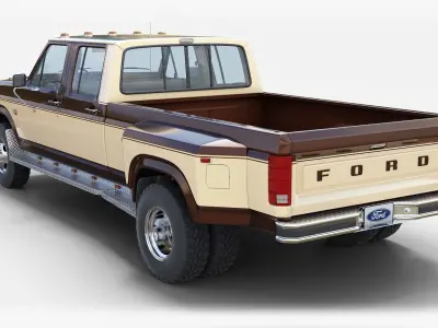 1986 Ford F-350 Crewcab Dually 3D model