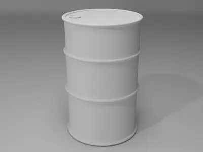Realistic Rusty barrel 3D model