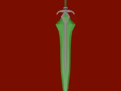 Stylized low-poly swords ready for games 3D model Low-poly 3D model
