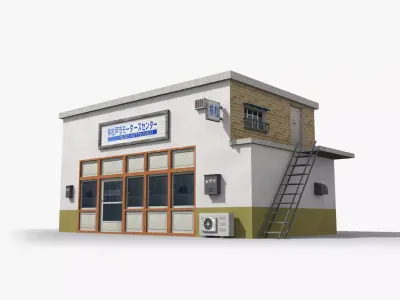 Japanese House x5 Low-poly 3D model purchase