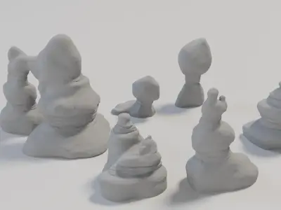 Model Railway - HO Scale Landscape - Thunder Mountain Hoodoos 3D print model