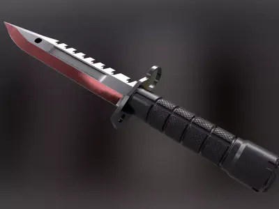 M9 Bayonet Low-poly game ready 3D model Low-poly 3D model