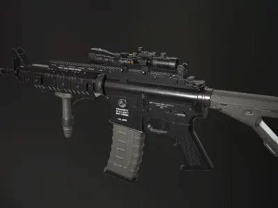 m4a4 Carbine Low-poly 3D model purchase