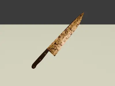 rusty knife 3D model