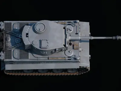 Panzerkampfwagen VI Tiger tank Low-poly 3D model
