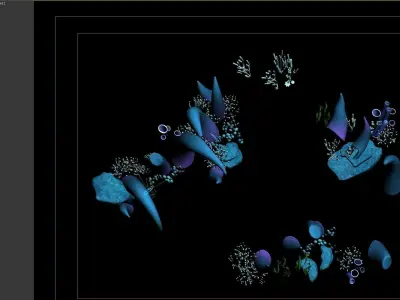 coral cartoon 3D model