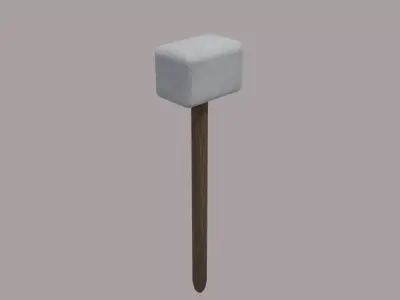 Low Poly Sledge Hammer Free low-poly 3D model