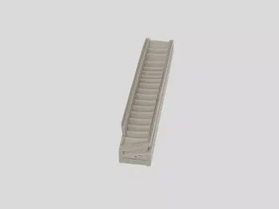 Industrial Conveyor Belt Section for 3D print 3D model