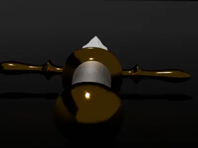 Stiletto Dagger Low-poly 3D model