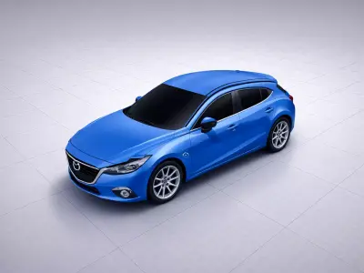 Multi-Purpose Low Poly Hatchback Low-poly 3D model