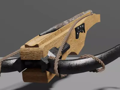 Crossbow v2 Low-poly 3D model