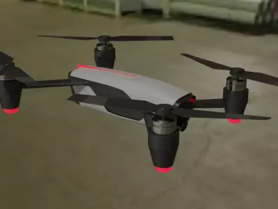 Dji  Drone Low-poly 3D model