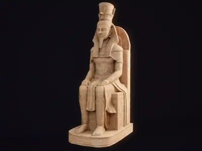 Egyptian Statue Pharaoh Low-poly 3D model purchase