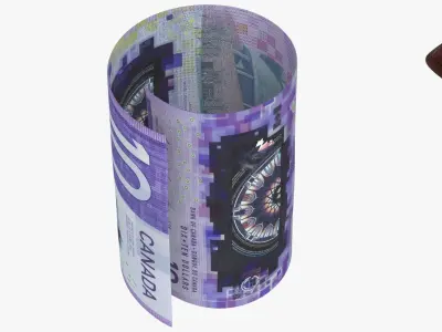 Canada 10 Dollar Wallet Money Purse 3D model