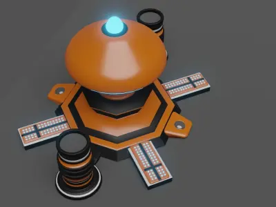 Sci-Fi Machine  Low-poly 3D model