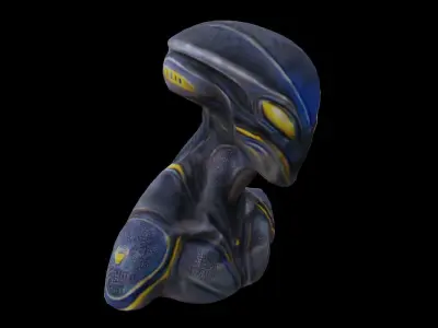 Realistic Alien  Low-poly 3D model Low-poly 3D model