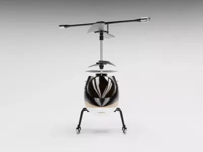 RC Helicopter Low-poly 3D model
