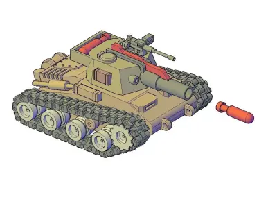 OLD TANK SHOT 3D print model