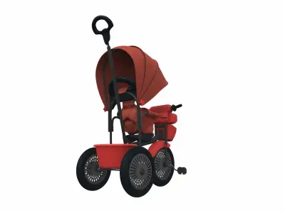 Baby stroller tricycle 03 3D model