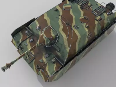 Jagdpanzer IV L48 Low-poly 3D model