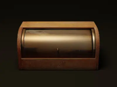 Old Bread Box Low-poly 3D model