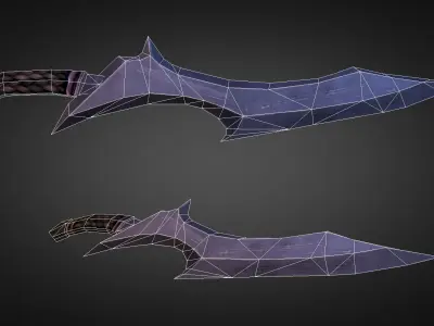 Sword Low-poly 3D model 53