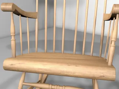 Traditional Rocking Chair Free 3D model
