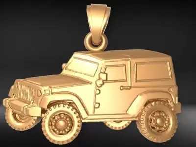  3d hollow Jeep model Charm Pendant Jewelry 3D print model purchase