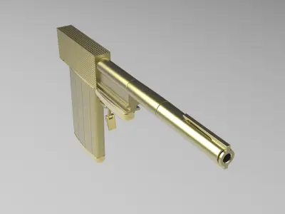 Guess gold gun 3D model