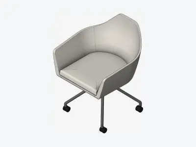 Chair - Simplicity - 4 Star Castors Low-poly 3D model
