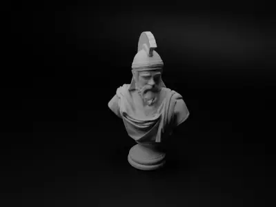 Coptic Soldier Bust Chess 3D print model