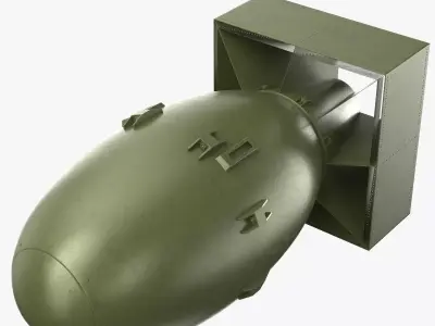 Atomic Bomb Fat Man Green PBR 3D model