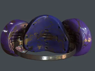 Gas mask helmet 3d model scifi Low-poly 3D model Low-poly  Low-poly 3D model get