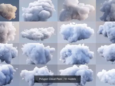Polygon Cloud Pack 3D model