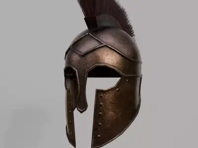 Spartan Helmet Low-poly 3D model buy