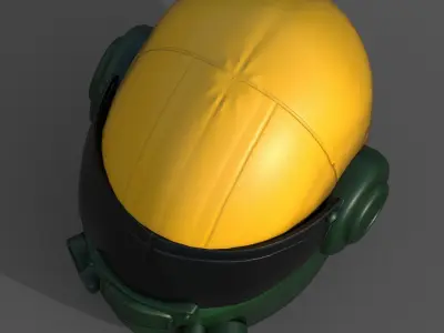Helmet plastic mask scifi military futuristic  Low-poly 3D model